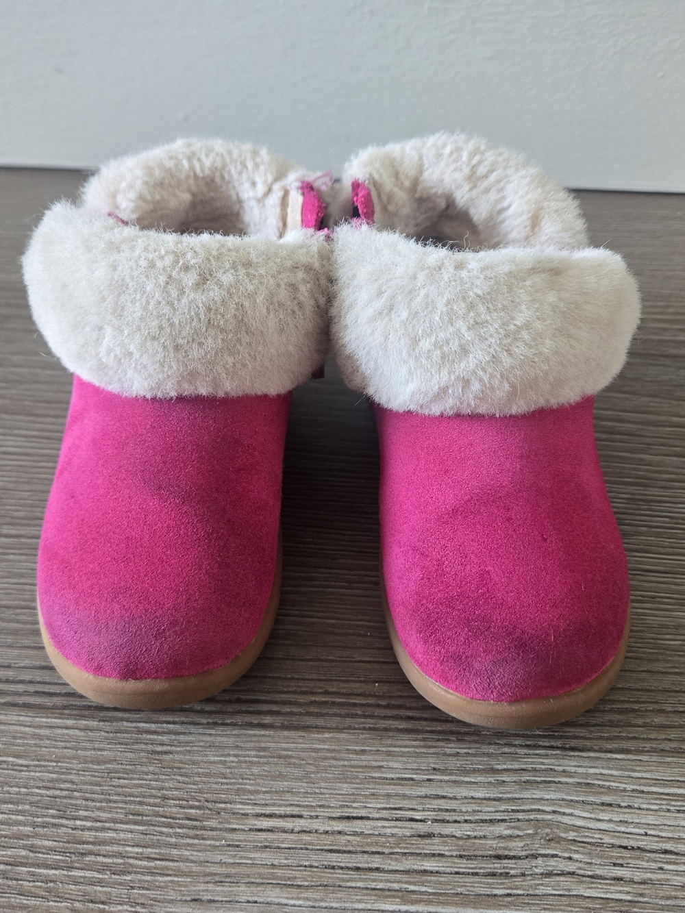 UGG Hot Pink Suede Shearling Cuff Boot